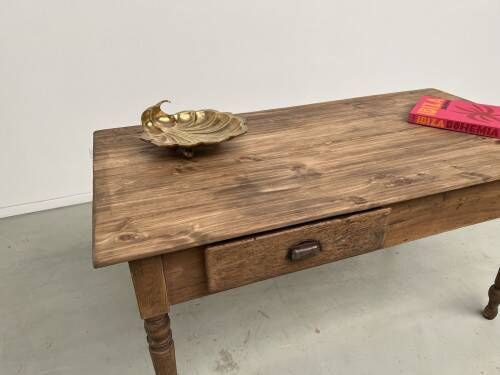 Farm work table in solid pine, 1950s