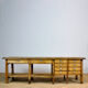 Table de travail industrielle en bois, années 1950