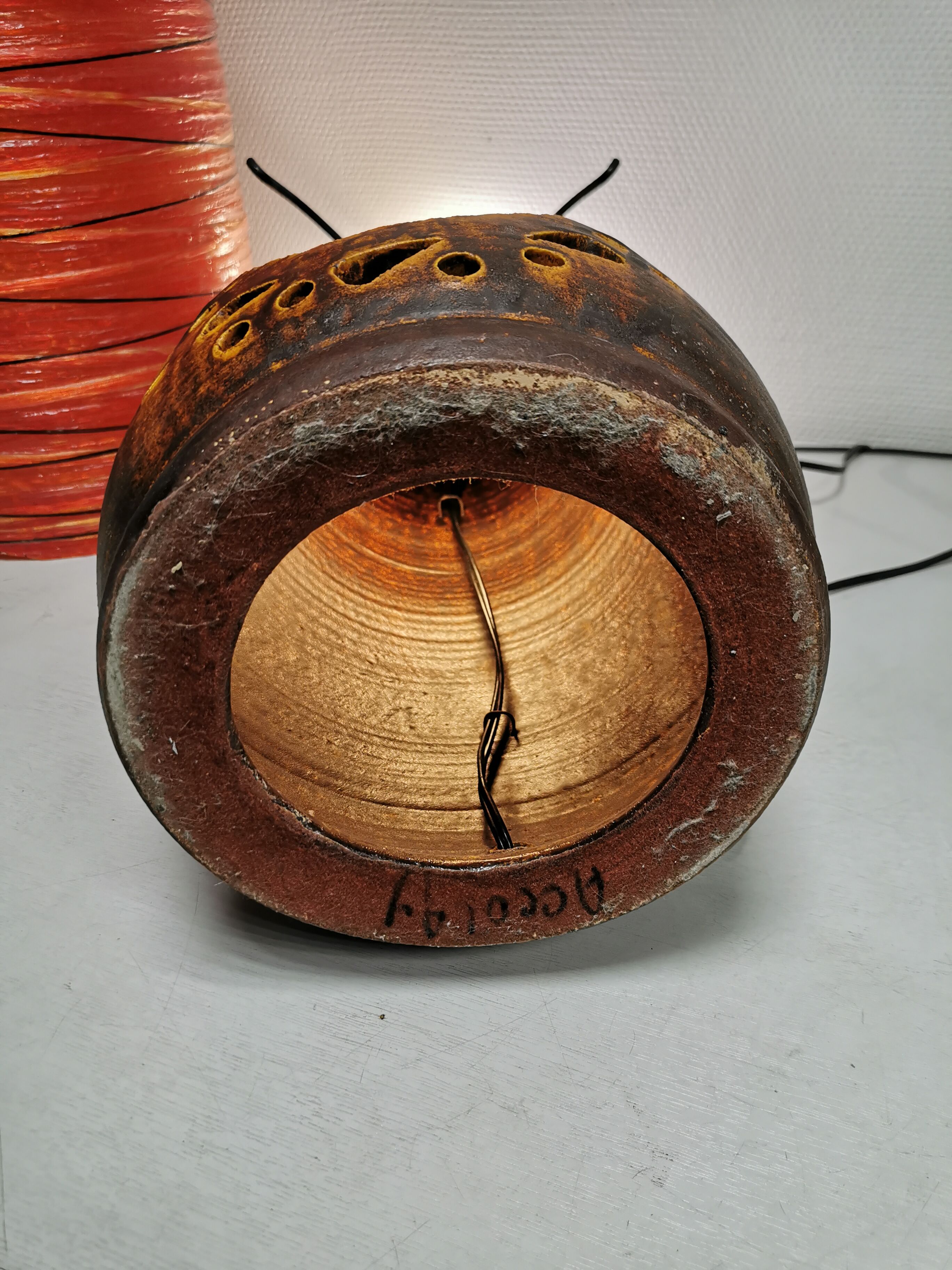 Large Vintage Ceramic Lamp ACCOLAY