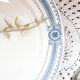 Lot of 4 blue plates "carina" U&C Sarreguemines Terre de Fer
