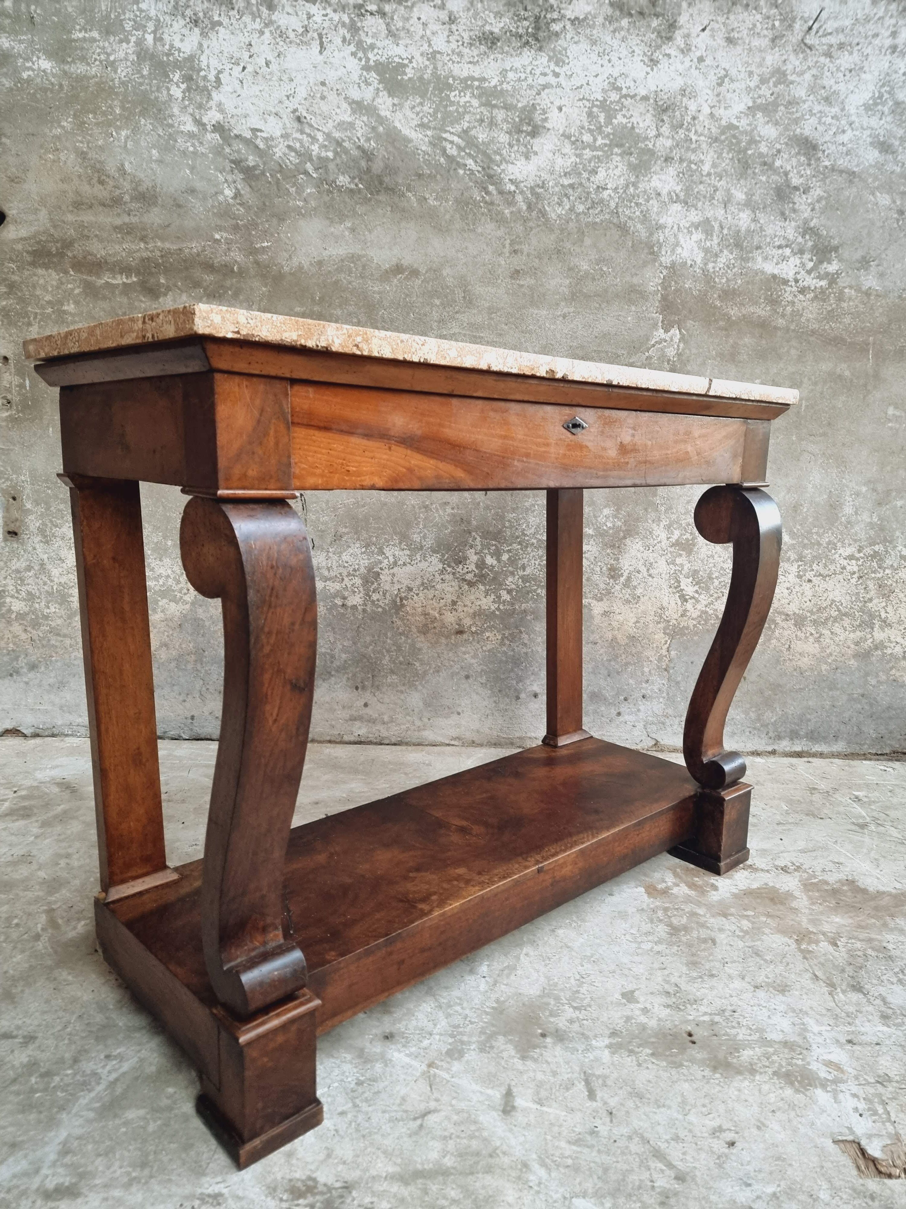 Antique side table trumeau or console table mahogany
