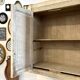 2-door wall cupboard in beige wood ☐ 59 x 50 cm