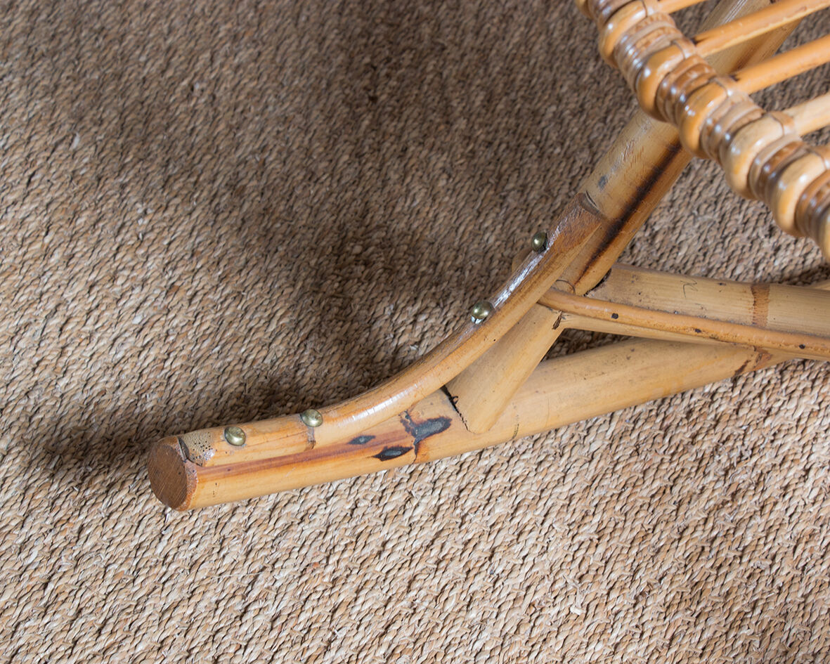 Rocking-chair en rotin