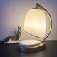Bauhaus / Modernist lamp brass/bakelite & opaline Mid Century 1940-50