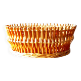 Rattan and bamboo planter 60s