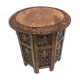 Exotic wooden coffee table carved molding