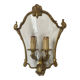 Wall lamp in Louis XV style in brass, shell decoration.