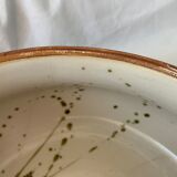 Service dish enamelled sandstone Pottery of the Vallauris Dove