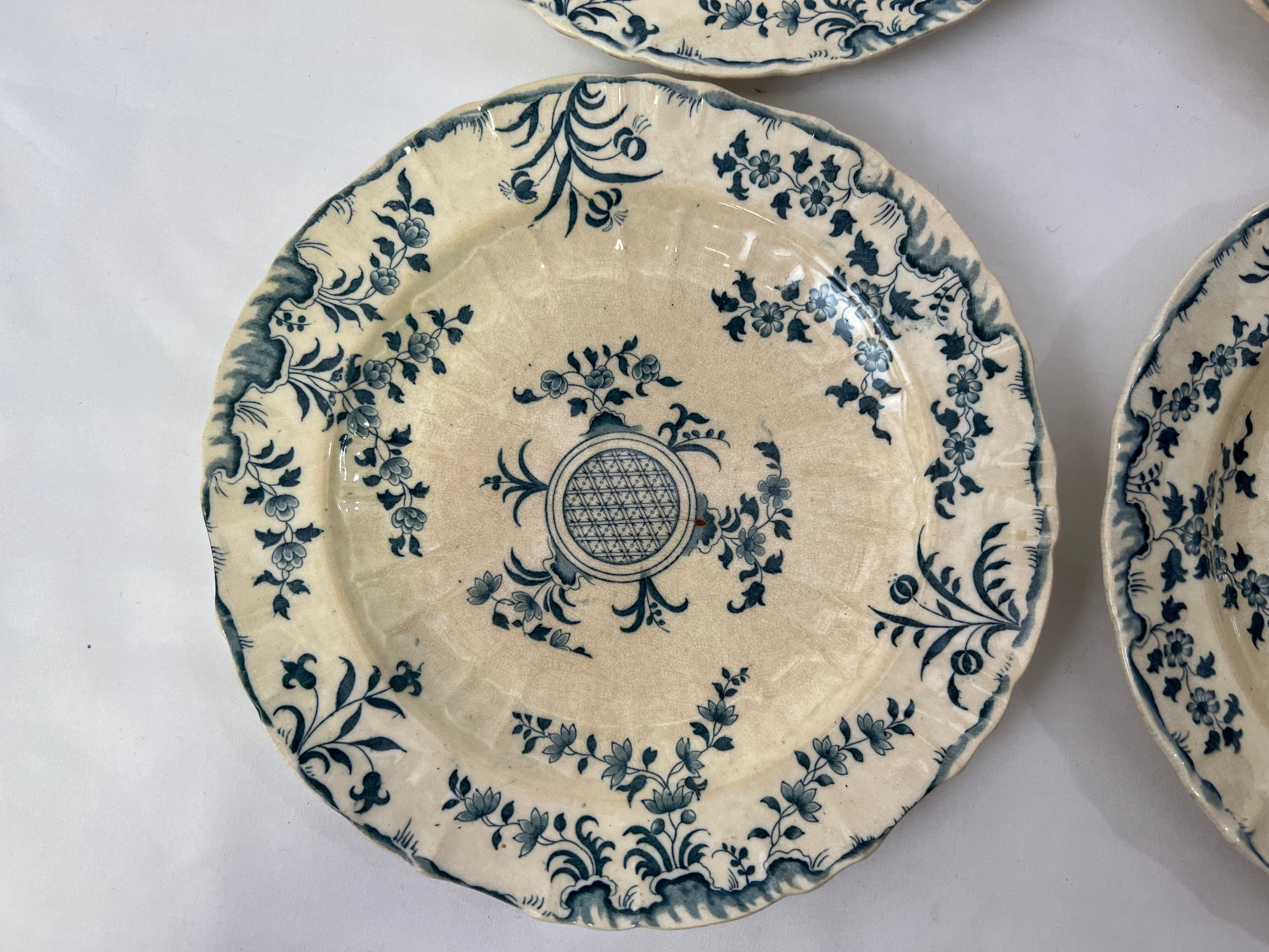 4 flat plates Minton Montrose XIXth