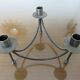 Tripod candlestick in crude steel for 3 candles 70s