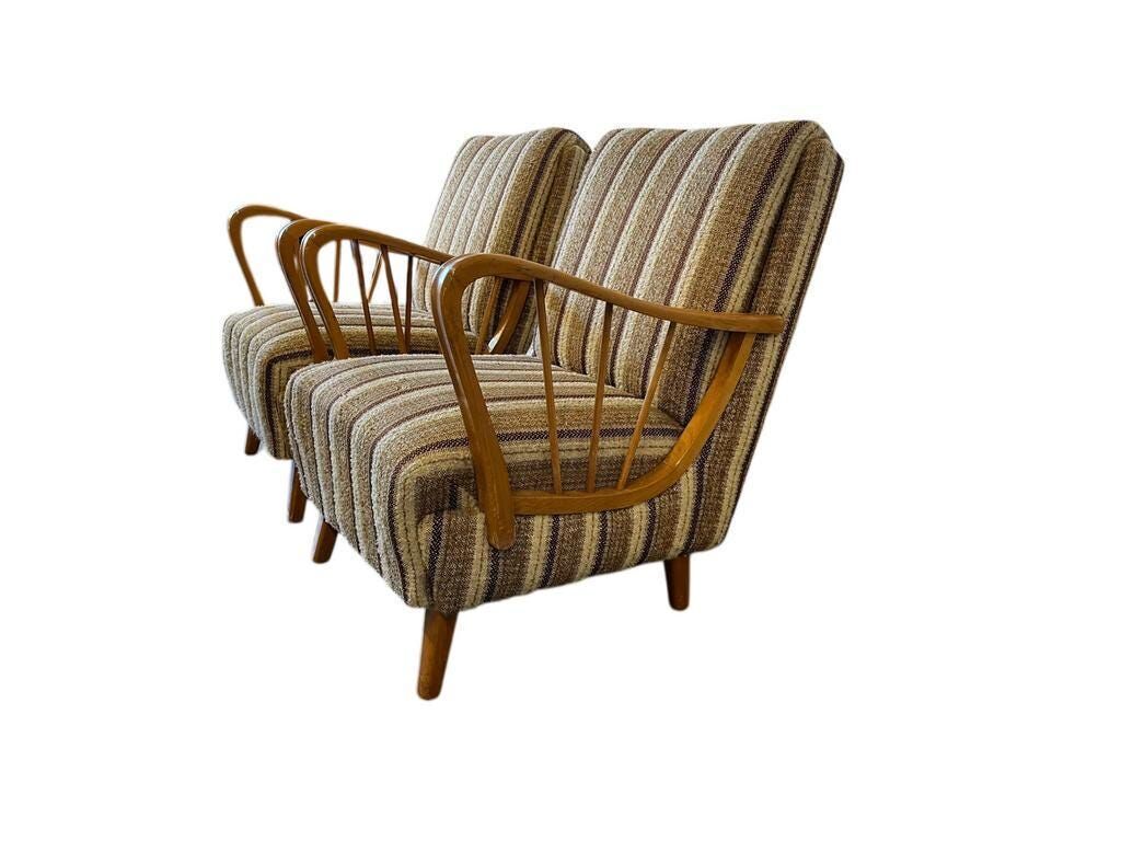 Set of 2 vintage armchairs / cocktail chairs / individual seats