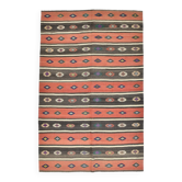 Tapis Kilim turc en laine terracotta et marron