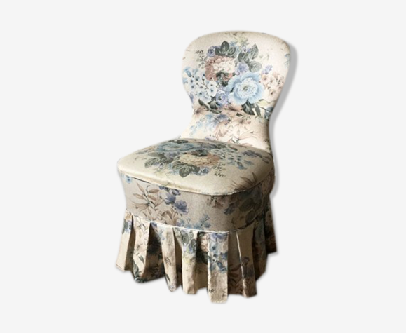 Fauteuil fleurs bleues