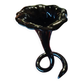 Black opaline vase