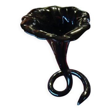 Black opaline vase