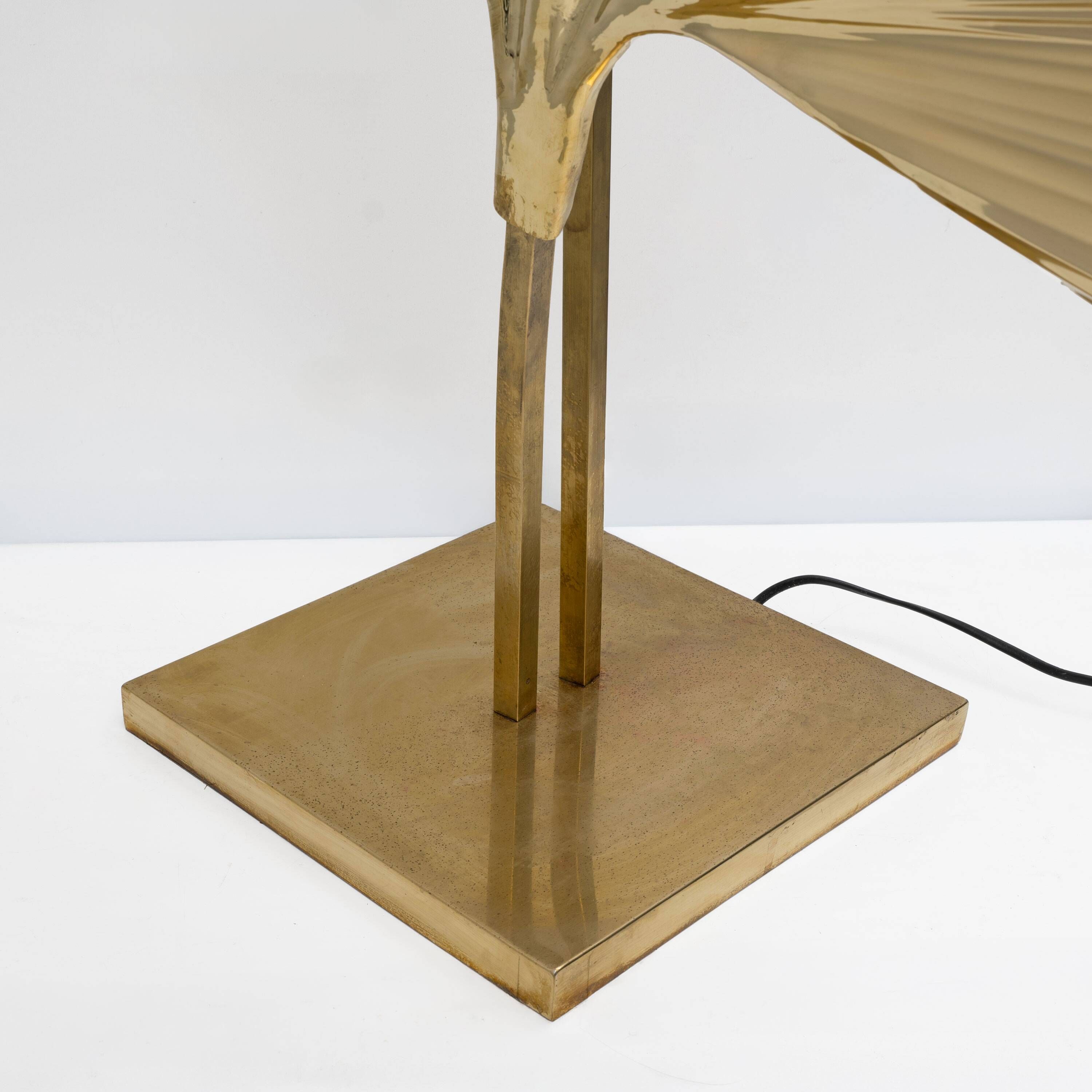 Italian Brass Table Lamp “Ginkgo” – Barbi Style Lighting