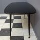Black coffee table with Black glass plate 1960s