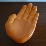 Empty pocket hand vintage ceramic orange