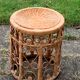 Side table in wicker rattan