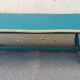 Wood and blue coffee table