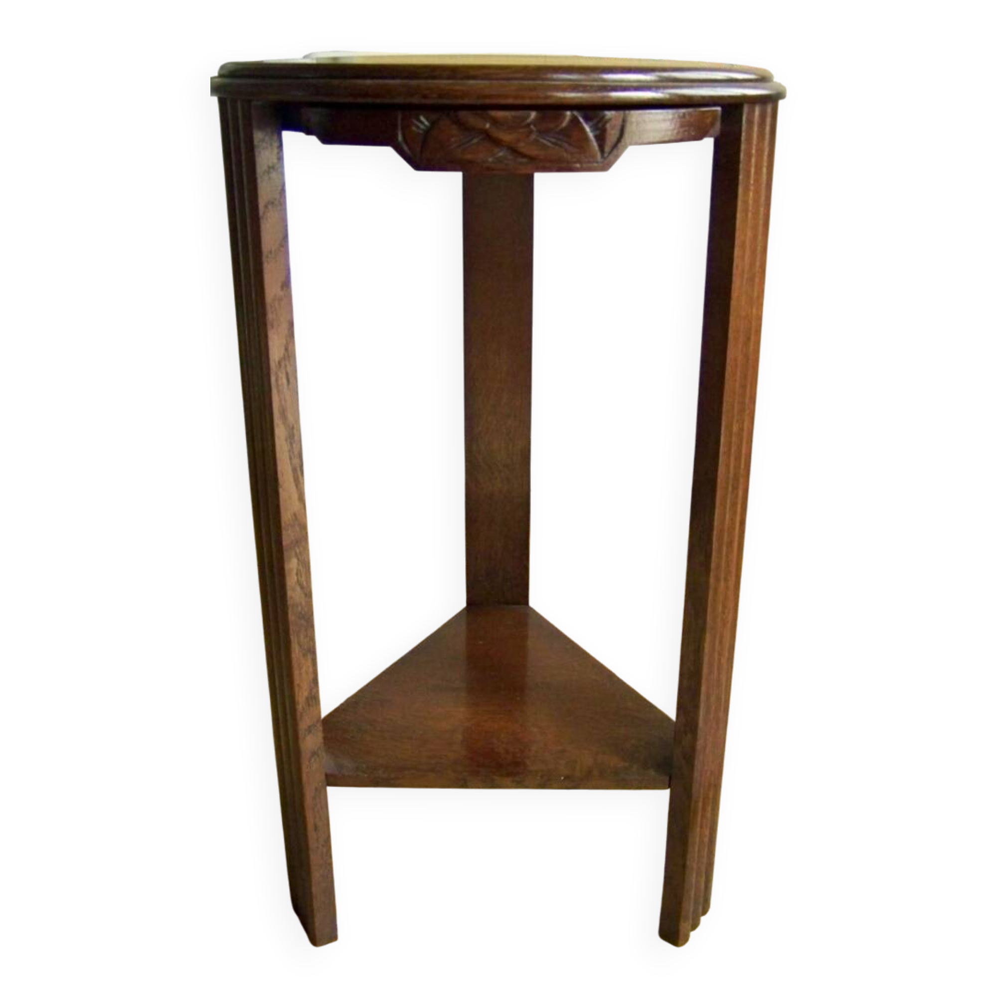 Old solid wood pedestal table