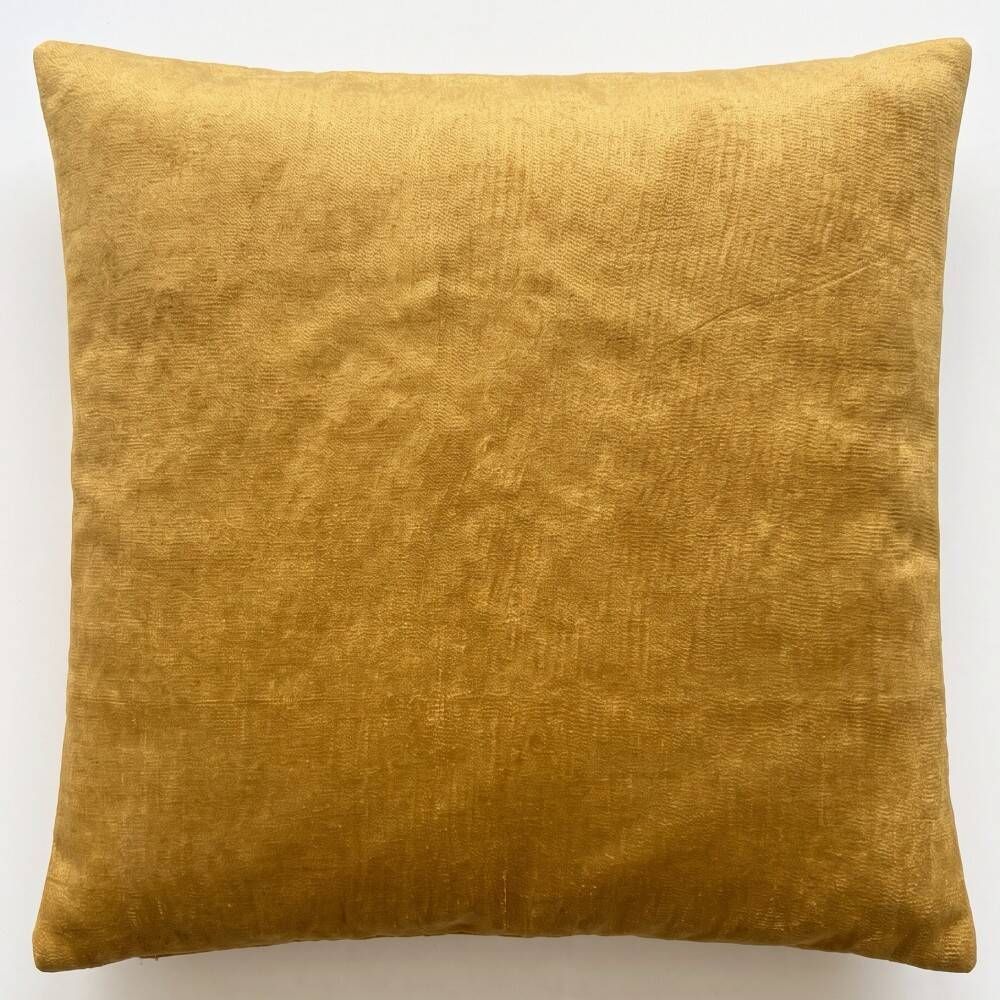 Silk Embroidered Brown Cushion Cover. Suzani Textile Pillowcase. Traditional Folk Accent Pillow