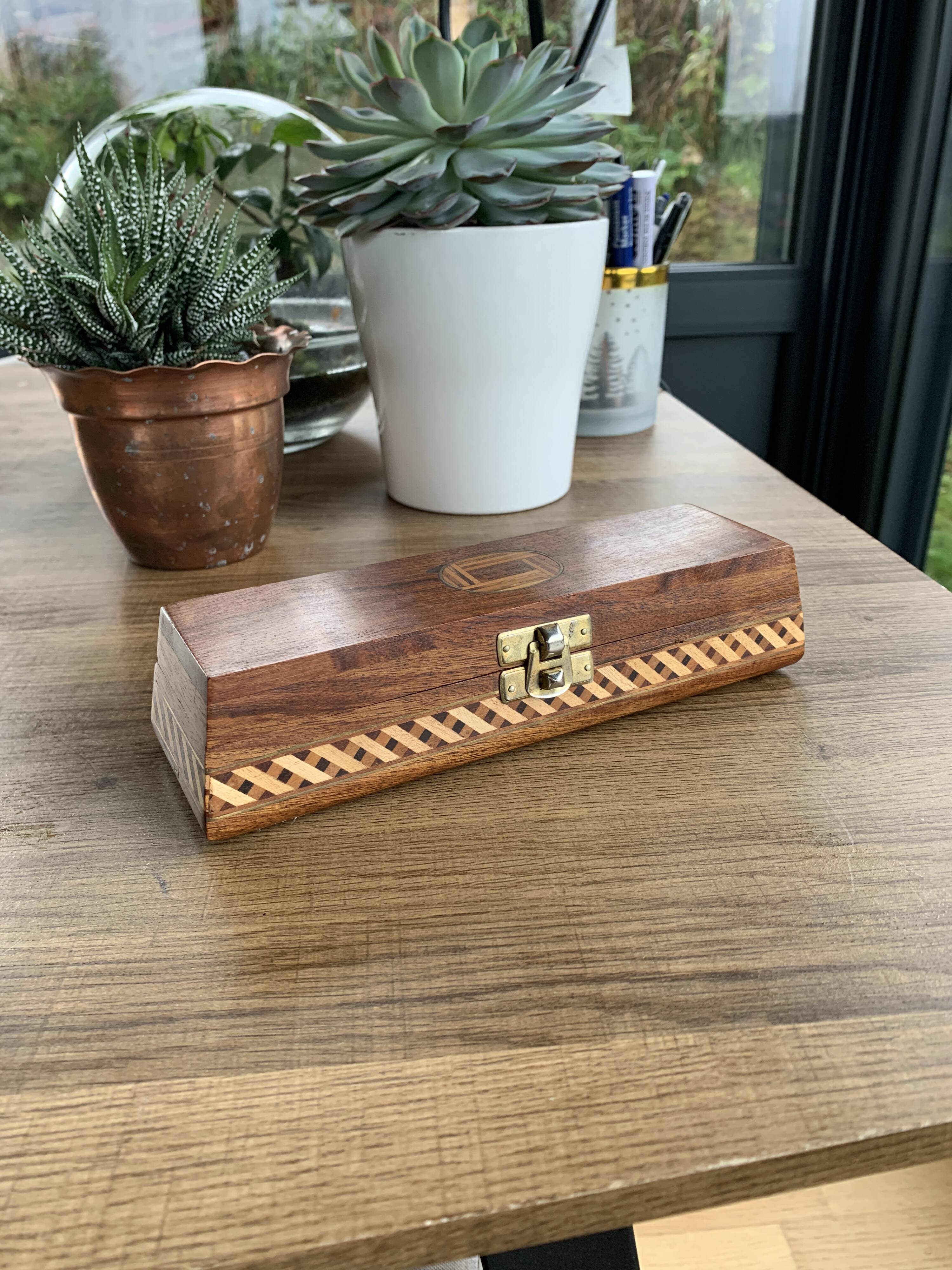 Rectangular marquetry box