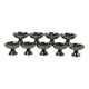 Set of 9 stainless steel bowls