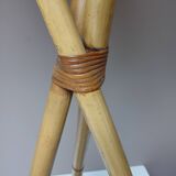 Vintage rattan stool