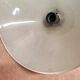 Art Deco conical suspension, opaline and brass