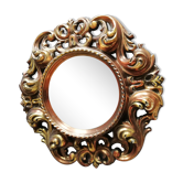 Miroir soleil style rocaille bombé convexe
