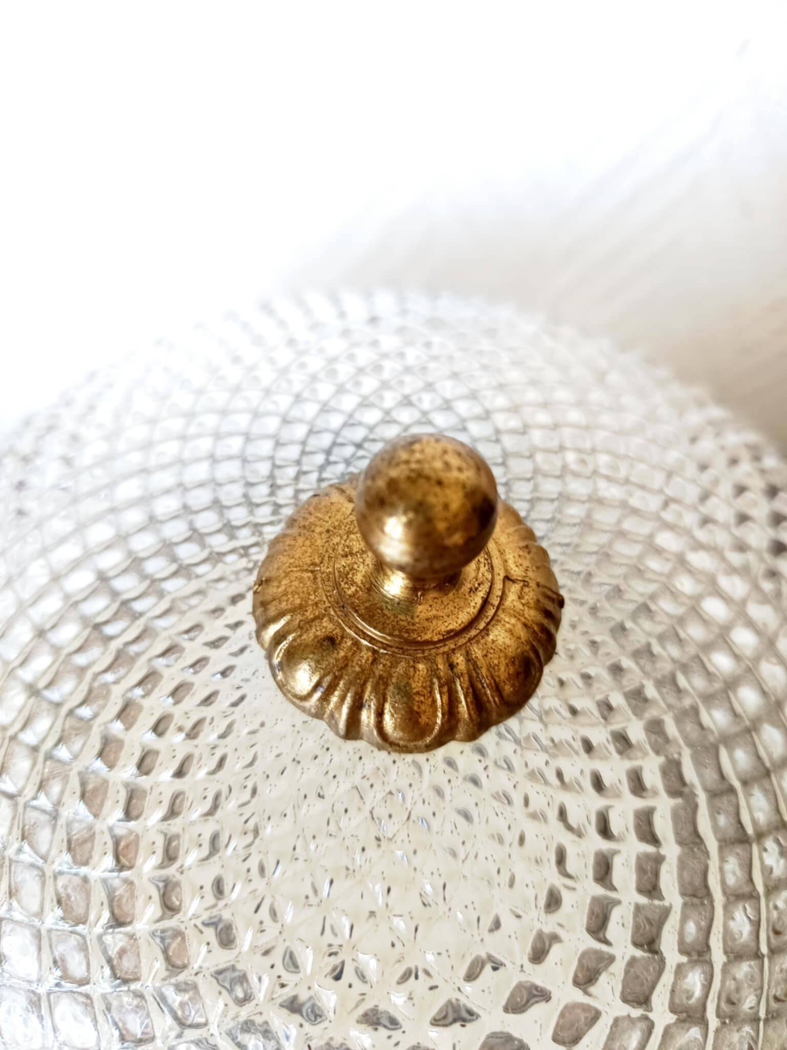 1950s Hollywood Regency Style Dome Ceiling Light