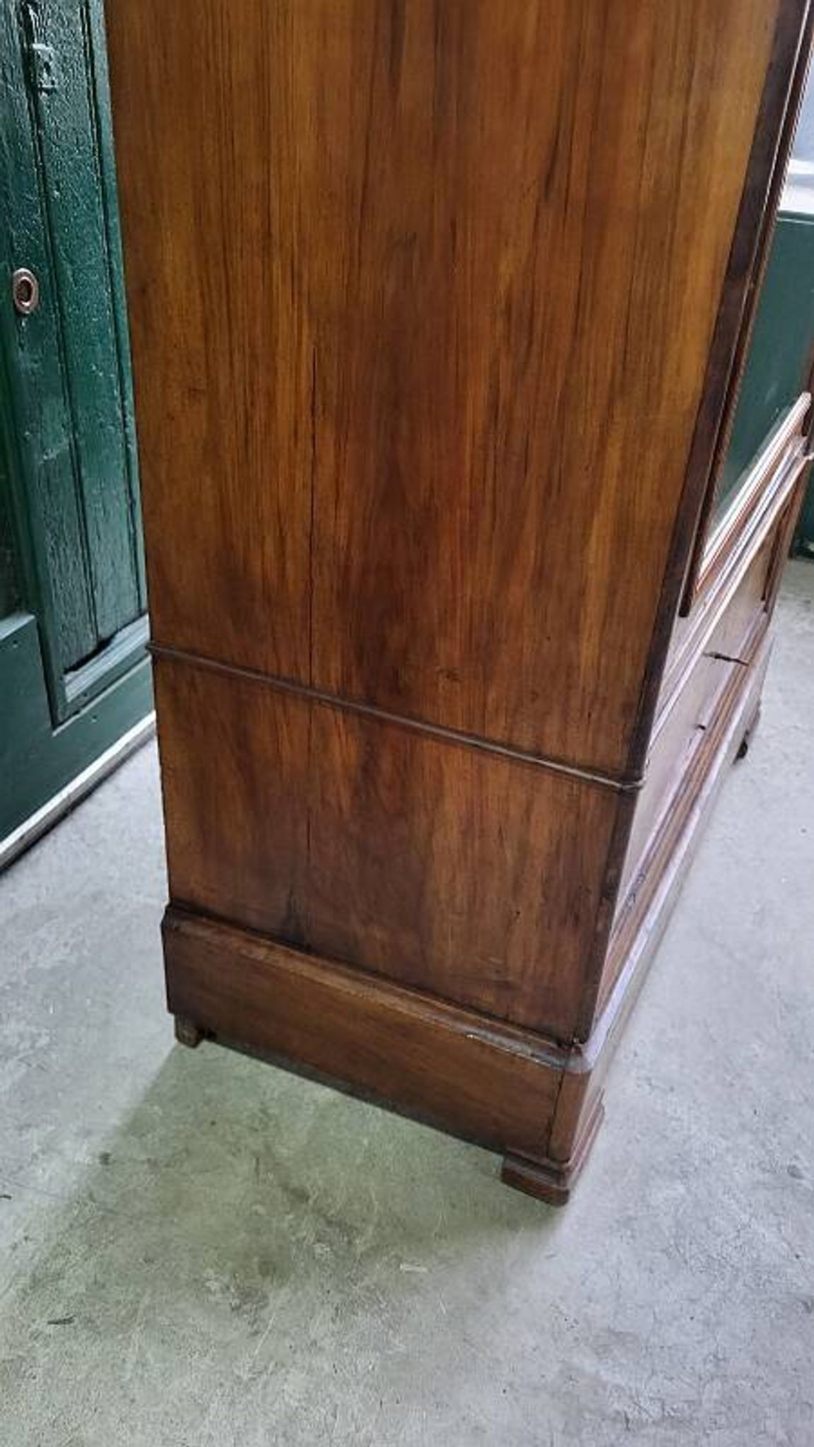 Vitrine bibliotheque 1 porte en noyer du XlXème siecle