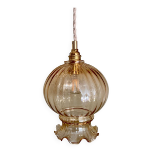 Suspension globe vintage - verre