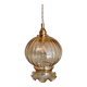 Vintage amber glass globe pendant light