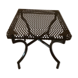 Square metal coffee table with hole