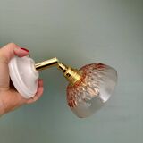 Vintage pink glass lampshade - tableware collection