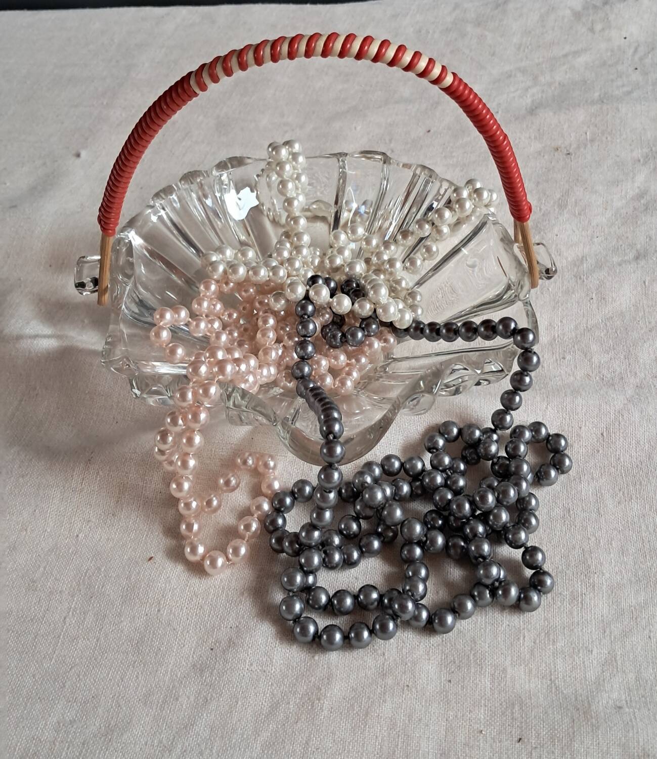 Art Deco glass basket
