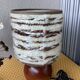 Seventies wood lamp and hippy chic wool lampshade