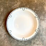 Round and hollow dish St Amand & Hamage in white and blue iron earth