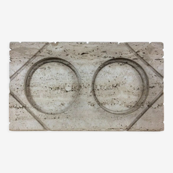 Travertine photo frame 80s Fratelli Manelli