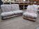 Ensemble de salon modulable vintage - Canapé 2 places + chauffeuse 1 place