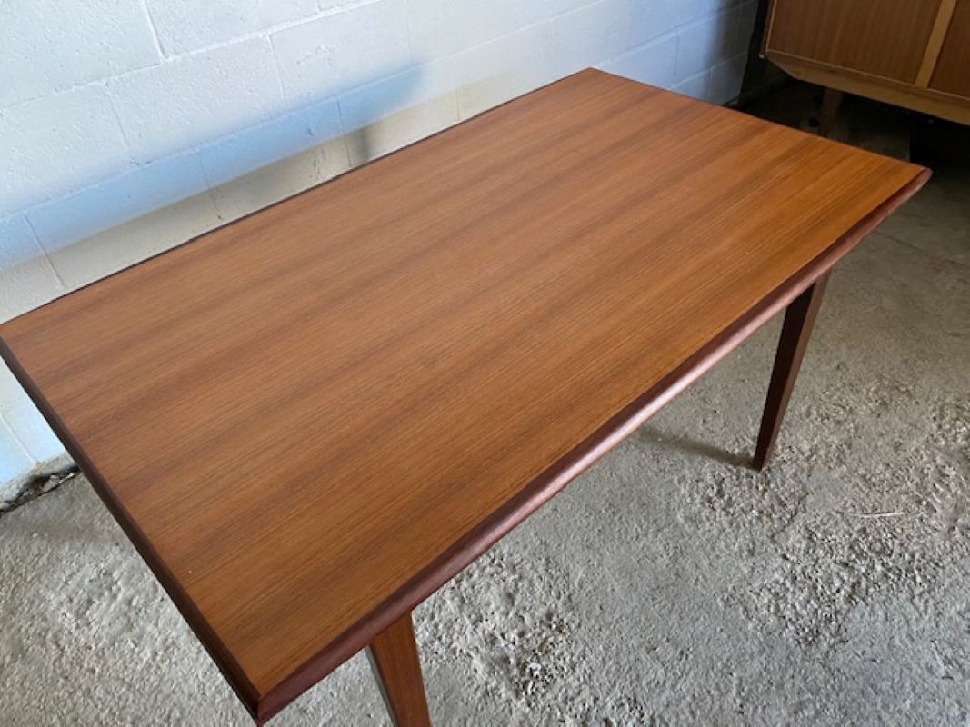 Scandinavian extendable teak table 147/191/235x88cm vintage an60