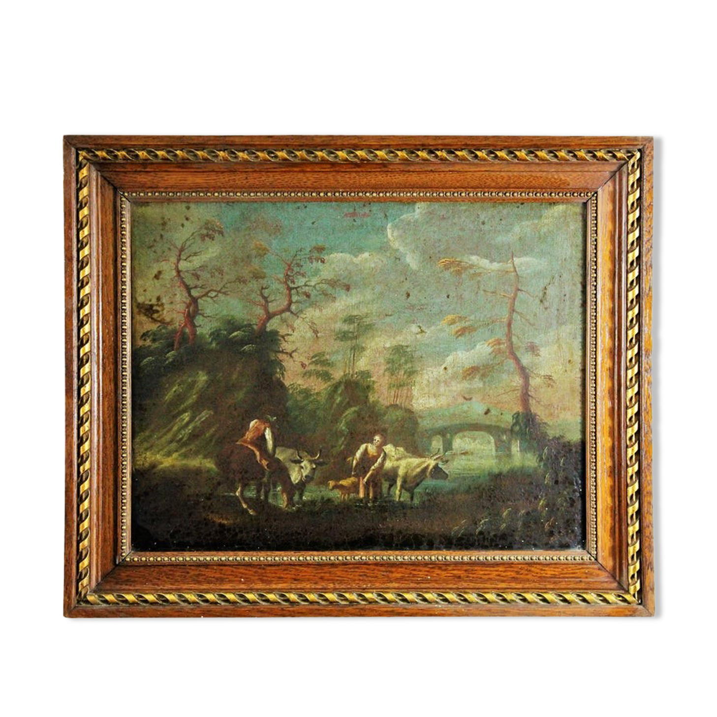 Flemish School, "Landscape of the Countryside", oil on canvas, seventeenth century