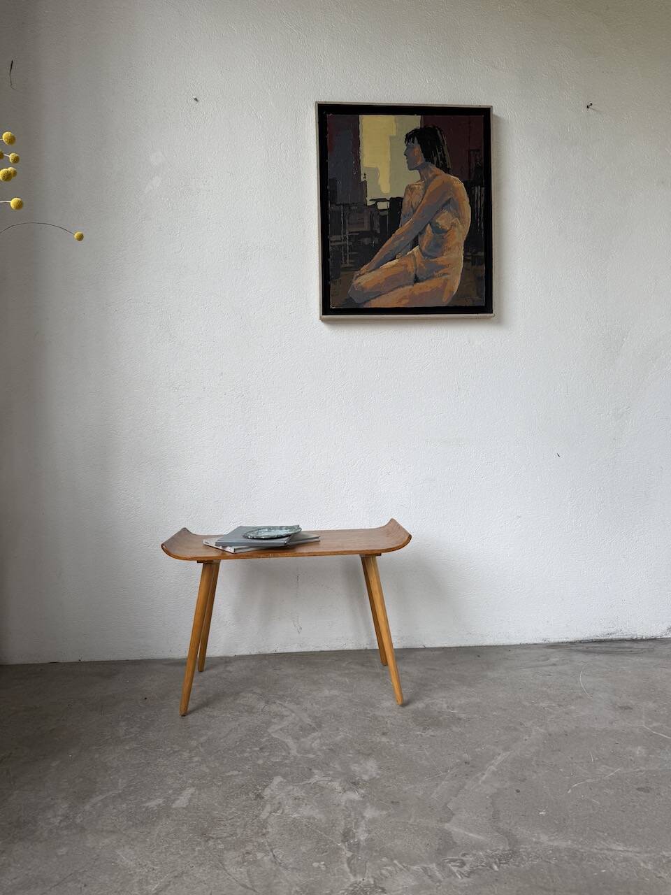 Baumann oak console coffee table from the 60s