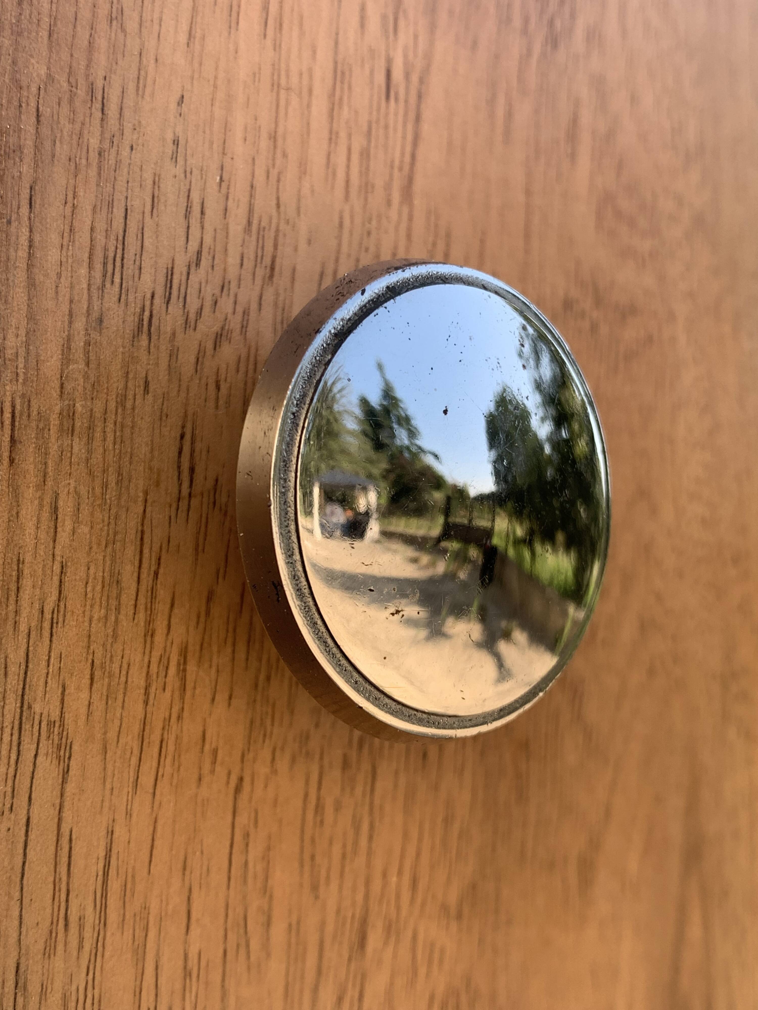 High art deco chest of drawers with mustache feet in raw walnut, 1930s
