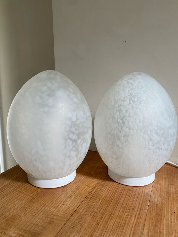 Lampes œufs vintage
