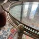 Glass and meral coffee table