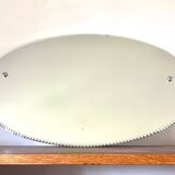 Large bevelled oval mirror 90x60 cm
