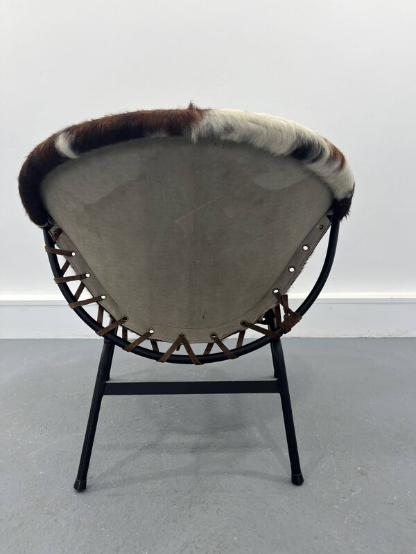 Fauteuil ballon pivotant mid-century de Lusch & Co années 1960